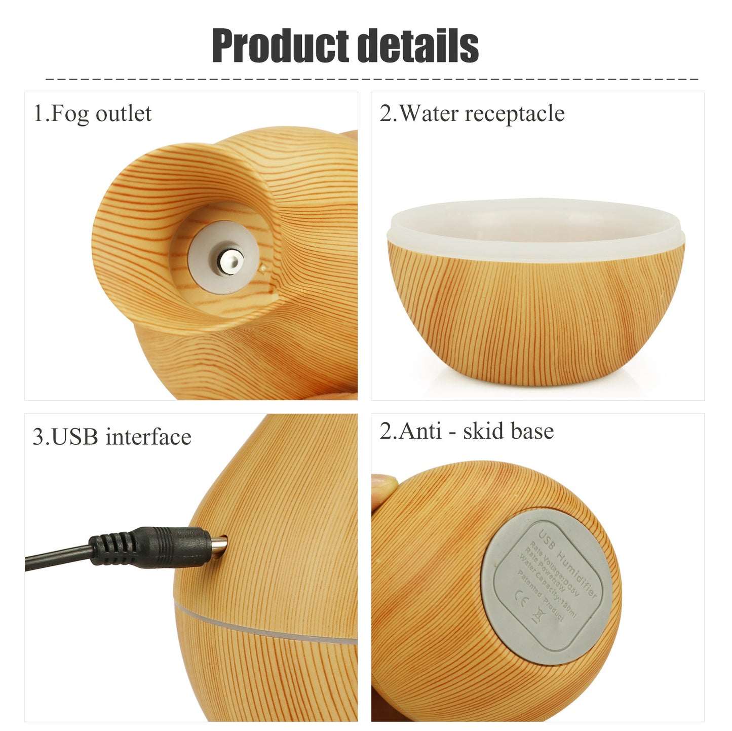 Smart Ultrasonic Humidifier Aromatherapy Silent Operation Timing & Light Fragrance Diffuser | YX-060