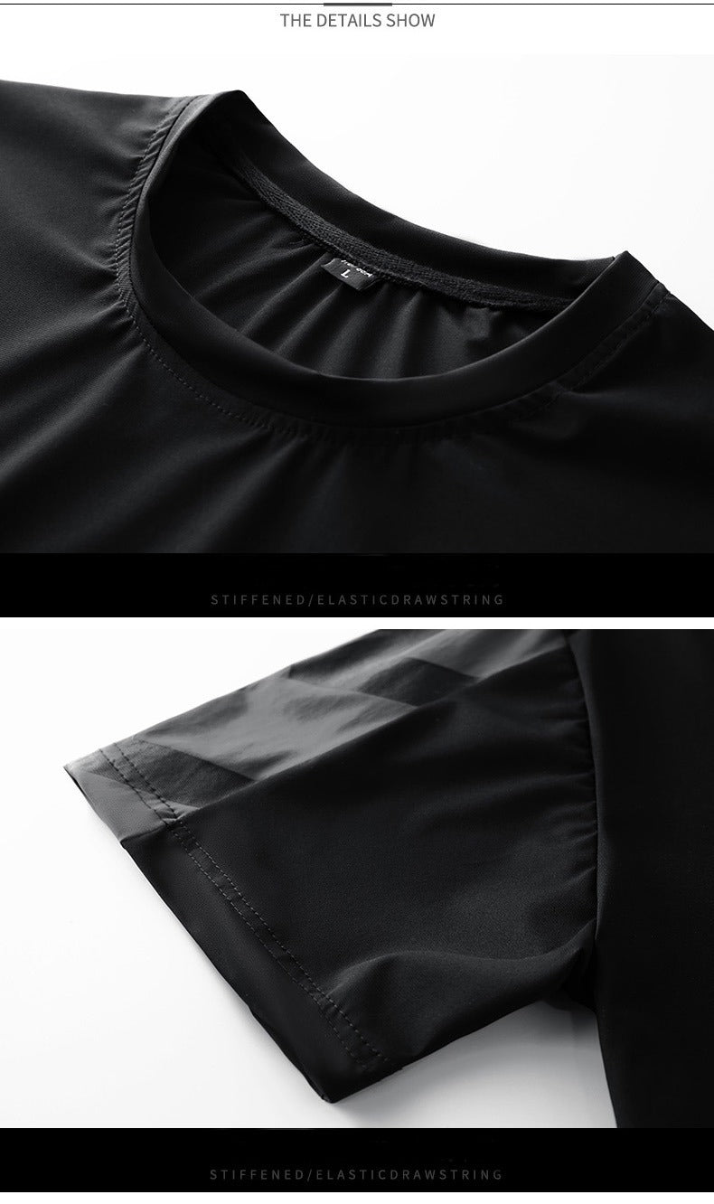 Men's Set Clothes 3 Pieces T Shirt Short Sleeve Solid Color Summer Sets | 1083