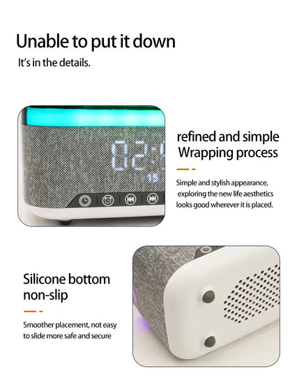 6 in 1 Alarm Clock Radio Wireless Charging Station with Bluetooth Audio & More | S01