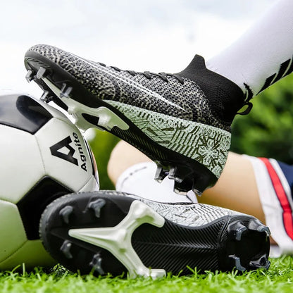 Chaussures de football professionnelles à crampons montantes et respirantes | 23152 