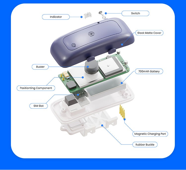 Localizzatore per animali domestici wireless di alta qualità, collare per animali domestici, localizzatore GPS Mini per animali domestici | S26L 