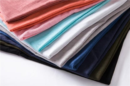 Men’s Deep V-Neck T-Shirt 100% Cotton Plain V-Collar Tee High-Quality Basic T-Shirt | F037