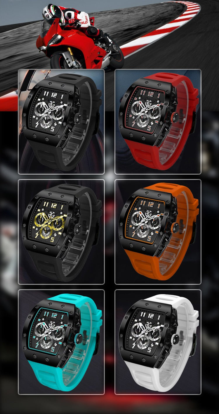 Montre de luxe pour homme en forme de tonneau de vin, montre mécanique entièrement automatique et étanche | G5867 