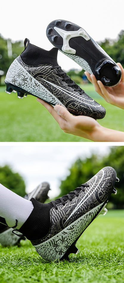 Chaussures de football professionnelles à crampons montantes et respirantes | 23152 