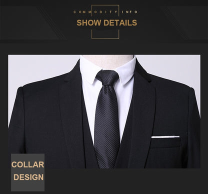 Uomo 3 pezzi abito da ufficio di lusso matrimonio formale abbigliamento business giacca abito | AD3006 
