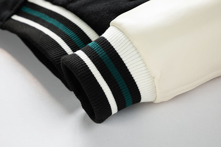 Men's Winter Color-Blocked Woolen Baseball Jacket Casual & Stylish Fashion Coat | 77162