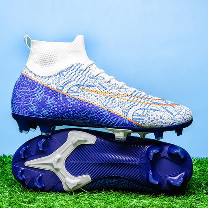 Chaussures de football professionnelles à crampons montantes et respirantes | 23152 