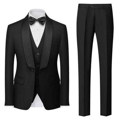 Men's Premium Suit Casual Regular Smart Fit 3 Pieces Prom Tuxedo Shawl Lapel Wedding Party Groomsmen Suits (Blazer + Vest + Pants) | 601