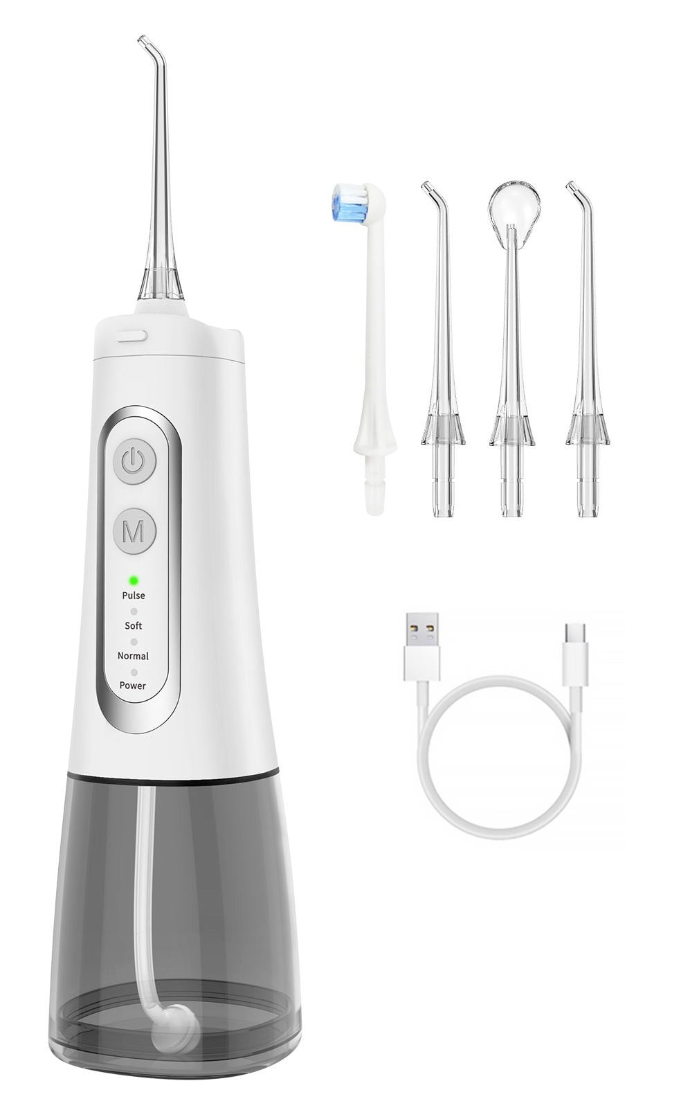 Irrigatore Orale Dentale Portatile, Impermeabile, Ricaricabile, Senza Fili, Elettrico, con Getto d'Acqua per la Pulizia dei Denti | 