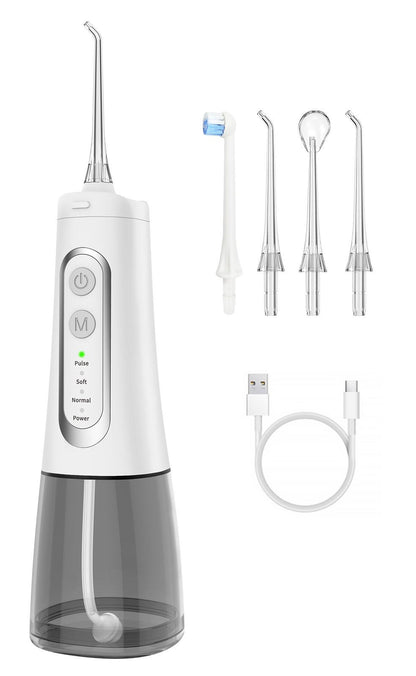 Irrigatore Orale Dentale Portatile, Impermeabile, Ricaricabile, Senza Fili, Elettrico, con Getto d'Acqua per la Pulizia dei Denti | 