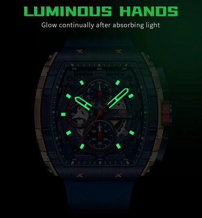 Montres de sport à quartz de luxe pour hommes avec bracelet en silicone et chronographe | MF0399G 