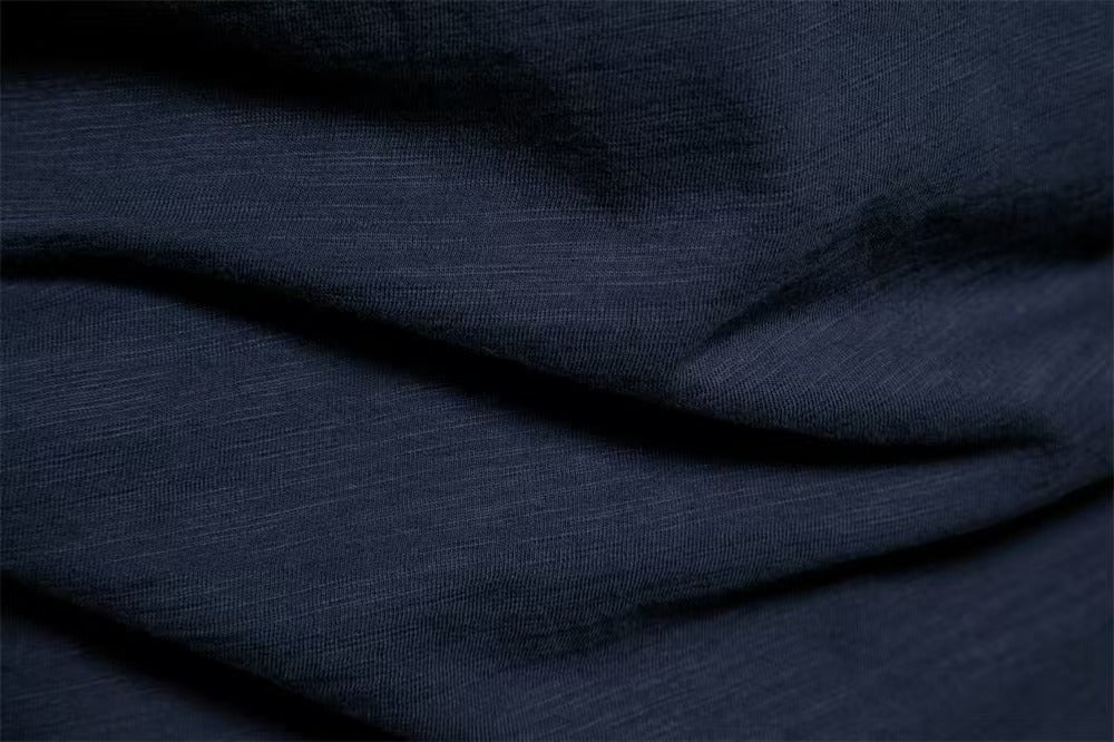 Men’s Deep V-Neck T-Shirt 100% Cotton Plain V-Collar Tee High-Quality Basic T-Shirt | F037