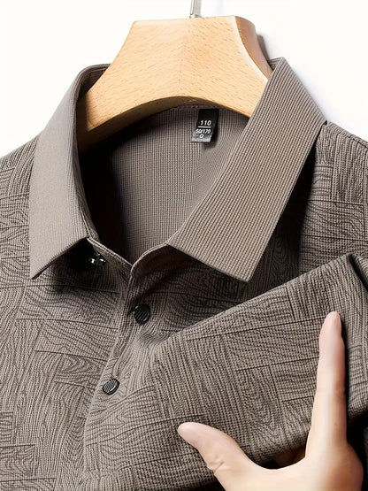 Men's Lightweight Summer Golf Shirt Casual Button-Up Short Sleeve Shirt | Q135