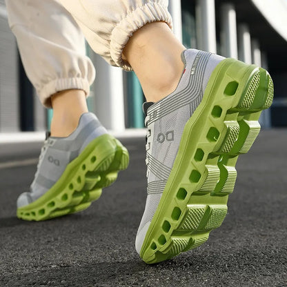 Baskets à lacets haute technologie pour hommes, chaussures de sport respirantes à semelle absorbant les chocs, chaussures de course de haute qualité | 9916 
