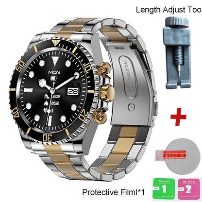 Montre connectée pour homme avec bracelet en acier et appels BT, style Rolex, pour le sport et les affaires | AW-12 