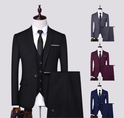 Uomo 3 pezzi abito da ufficio di lusso matrimonio formale abbigliamento business giacca abito | AD3006 