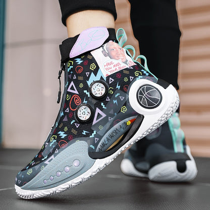 Outdoor Unisex Breathable Trainers Rotary Buckle Casual Sports Race Off White Fashion Loafers Shoes | 8826