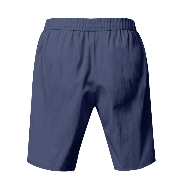 Men's Lightweight Linen-Blend Beach Shorts - Relaxed Fit 5-Inch Casual Shorts | WW-2