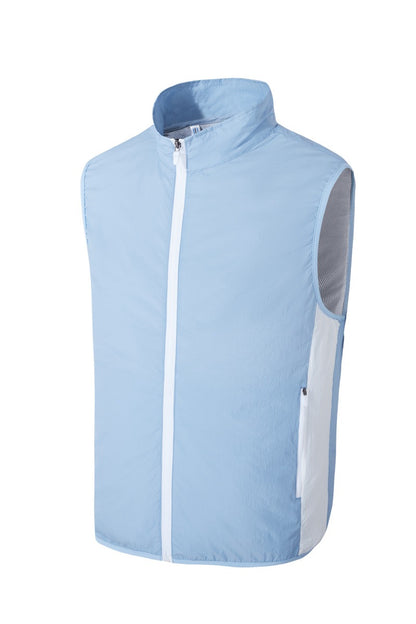 Gilet estivo senza maniche con protezione solare per esterni, gilet rinfrescante con aria condizionata | 5727 