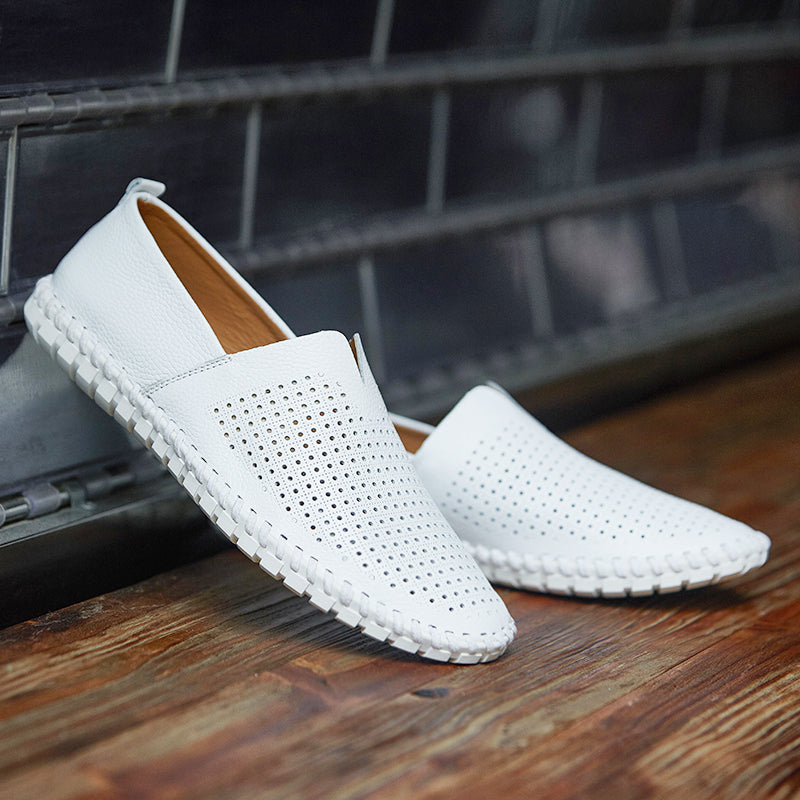 Men’s Genuine Leather Handmade Casual Shoes – Extra Large Sizes 38–50 | Breathable or Solid Upper Options | 955-1