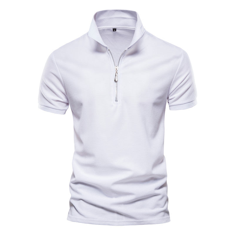 Polo T-shirt slim fit di alta qualità a maniche corte, tinta unita, casual da uomo | PL05 