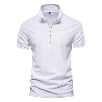 Polo T-shirt slim fit di alta qualità a maniche corte, tinta unita, casual da uomo | PL05 