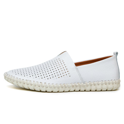 Men’s Genuine Leather Handmade Casual Shoes – Extra Large Sizes 38–50 | Breathable or Solid Upper Options | 955-1