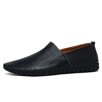 Men’s Genuine Leather Handmade Casual Shoes – Extra Large Sizes 38–50 | Breathable or Solid Upper Options | 955-1