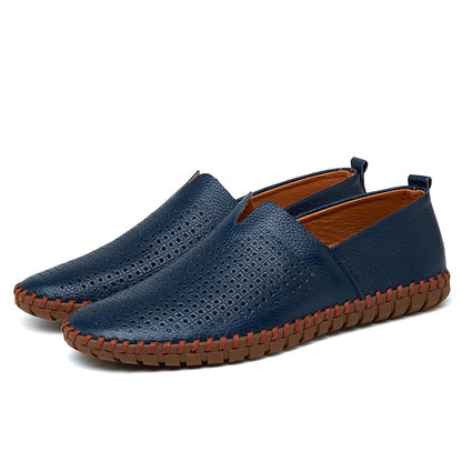 Men’s Genuine Leather Handmade Casual Shoes – Extra Large Sizes 38–50 | Breathable or Solid Upper Options | 955-1