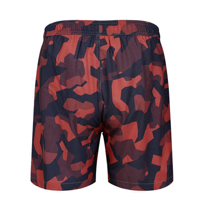 Men's 3D Digital Printing Pocket Shorts Buckle Lapel Summer Shorts | STK