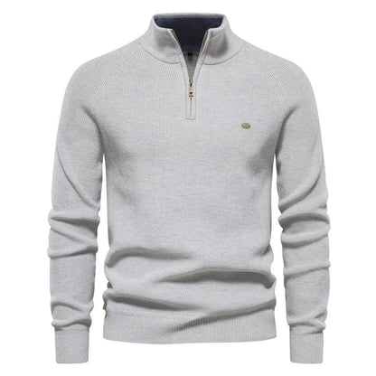 Cardigan con cerniera in cotone, maglioni casual, maglione invernale a collo alto | Y832 