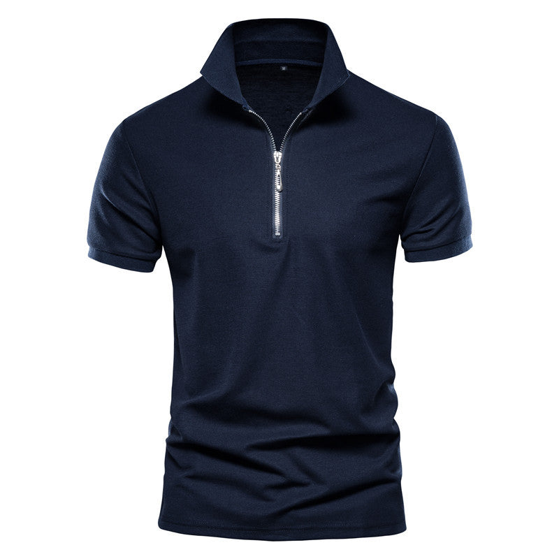 Polo T-shirt slim fit di alta qualità a maniche corte, tinta unita, casual da uomo | PL05 