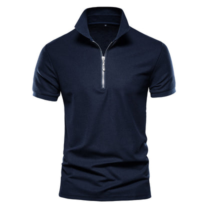 Polo T-shirt slim fit di alta qualità a maniche corte, tinta unita, casual da uomo | PL05 