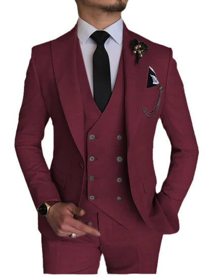 Uomo 3 pezzi vestito su misura matrimonio slim fit business blazer giacca gilet pantaloni smoking | 101