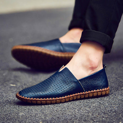 Men’s Genuine Leather Handmade Casual Shoes – Extra Large Sizes 38–50 | Breathable or Solid Upper Options | 955-1