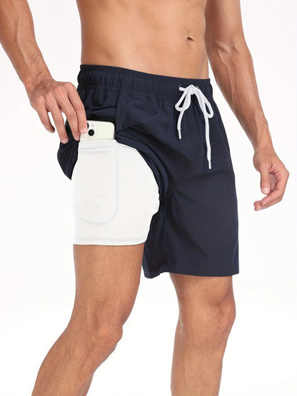 Men’s Quick-Dry Summer Beach Shorts Milk Silk Lined Swim Trunks for Men | 265SCTK
