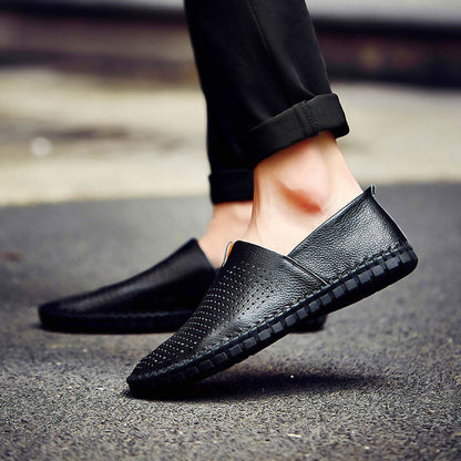 Men’s Genuine Leather Handmade Casual Shoes – Extra Large Sizes 38–50 | Breathable or Solid Upper Options | 955-1