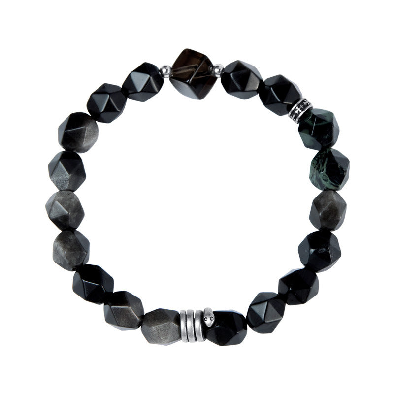 Men’s Serpent Spirit Bracelet Artisan-Crafted Gemstone Beads Bracelet | VB24775-1BBYS
