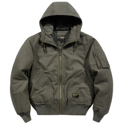 Men Bomber Hooded Jacket Luxury Jacket Motorcycle Vintage Jacket | 8021