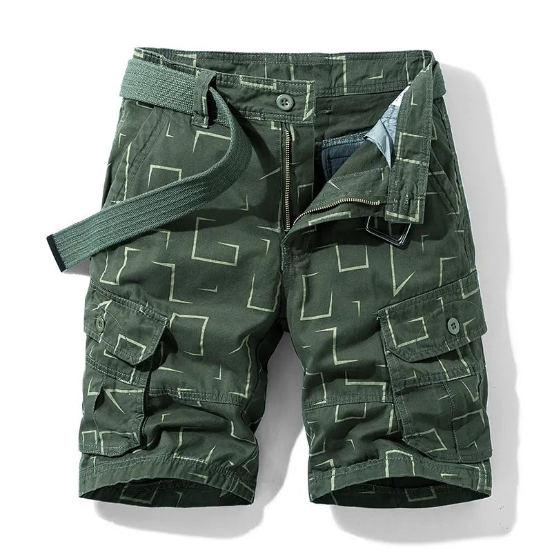 Short cargo pour homme, imprimé géométrique, décontracté, unisexe, en coton, tactique, pour femme | 27254 