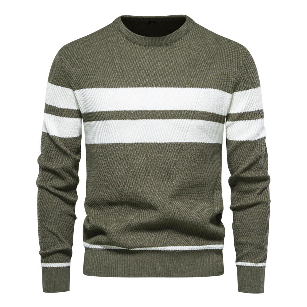 Pull à col rond et manches longues pour homme, coupe ajustée, style décontracté, tendance | 207 