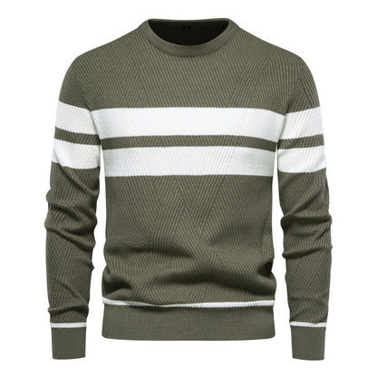 Pull à col rond et manches longues pour homme, coupe ajustée, style décontracté, tendance | 207 