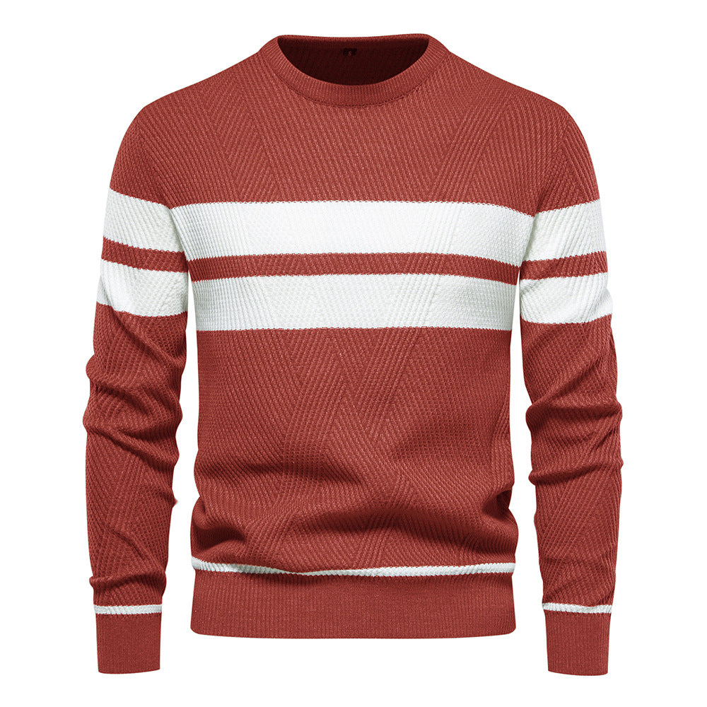 Pull à col rond et manches longues pour homme, coupe ajustée, style décontracté, tendance | 207 