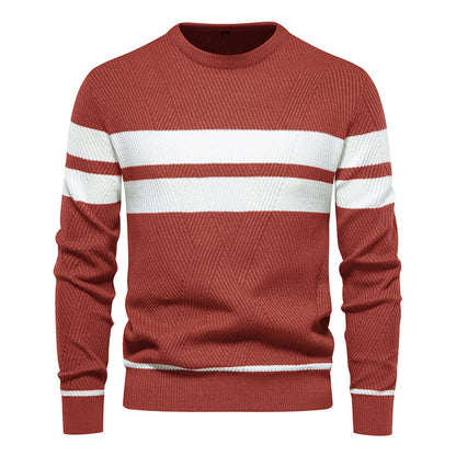 Pull à col rond et manches longues pour homme, coupe ajustée, style décontracté, tendance | 207 