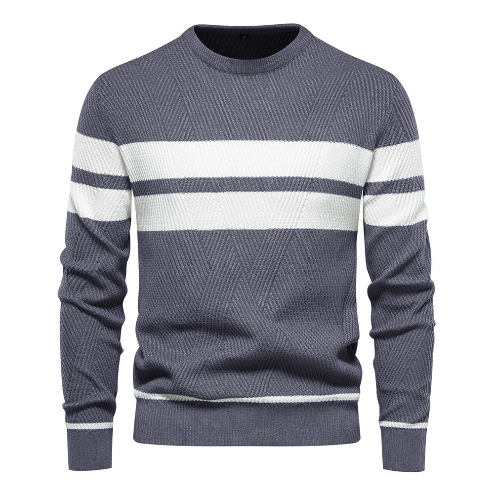 Pull à col rond et manches longues pour homme, coupe ajustée, style décontracté, tendance | 207 