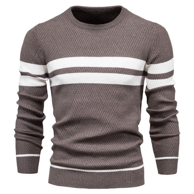 Pull à col rond et manches longues pour homme, coupe ajustée, style décontracté, tendance | 207 