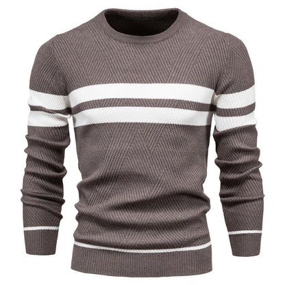 Pull à col rond et manches longues pour homme, coupe ajustée, style décontracté, tendance | 207 