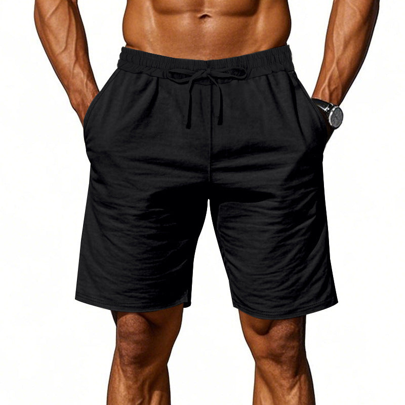 Men's Lightweight Linen-Blend Beach Shorts - Relaxed Fit 5-Inch Casual Shorts | WW-2