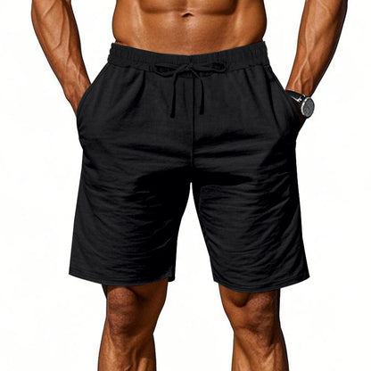 Men's Lightweight Linen-Blend Beach Shorts - Relaxed Fit 5-Inch Casual Shorts | WW-2