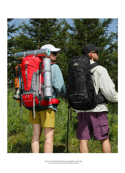 65+5L Outdoor Hiking Backpack – Large Capacity Waterproof Trekking Rucksack with Reflective Strips & Expandable Design | 2201